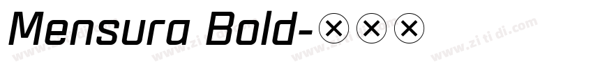 Mensura Bold字体转换
